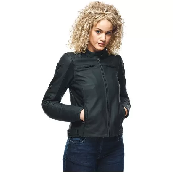 Geaca Moto Piele Dama Razon 2 Black 23