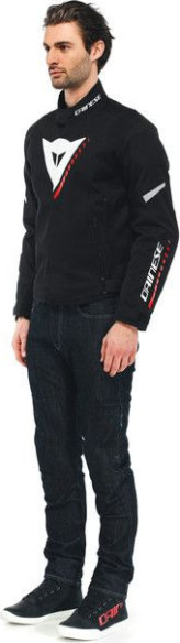 Geaca Moto Textila Veloce D-Dry Black/White/Lava-Red 23