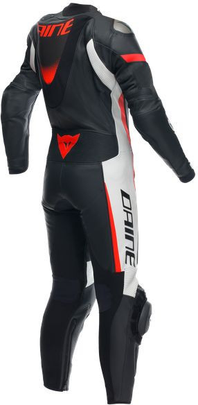 Combinezon Moto Piele Dama Grobnik Perforated 1 PC Black/White/Fluo-Red 23