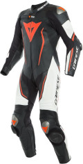 Combinezon Moto Piele Misano 2 D-Air Perforated 1Pc Black/White/Fluo-Red 23