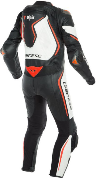 Combinezon Moto Piele Misano 2 D-Air Perforated 1Pc Black/White/Fluo-Red 23