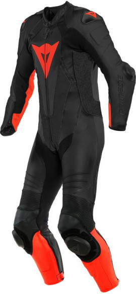 Combinezon Moto Piele Laguna Seca 5 1Pc Perforated Black/Fluo-Red 23