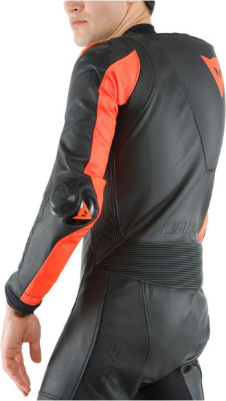 Combinezon Moto Piele Laguna Seca 5 1Pc Perforated Black/Fluo-Red 23