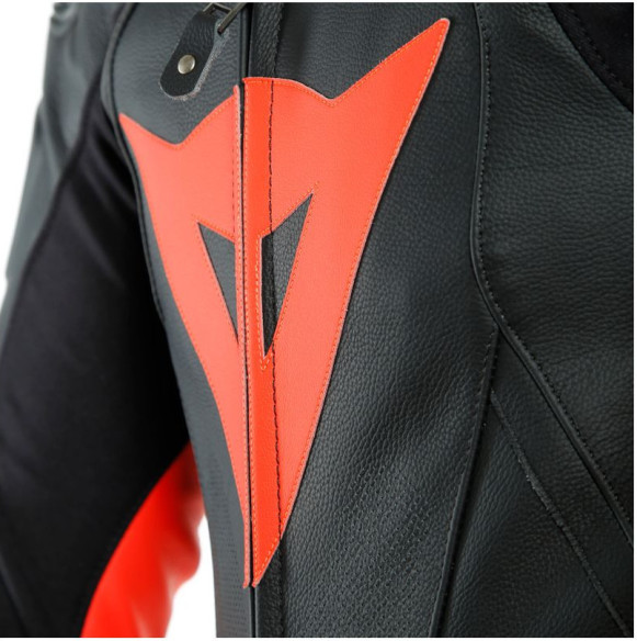 Combinezon Moto Piele Laguna Seca 5 1Pc Perforated Black/Fluo-Red 23