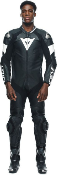 Combinezon Moto Piele Tosa 1 Pcs Perf Black/Black/White 23