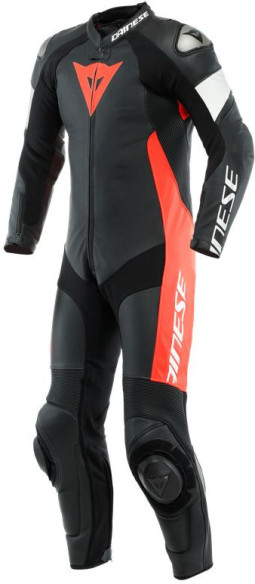 Combinezon Moto Piele Tosa 1 Pcs Perf Black/Fluo-Red/White 23