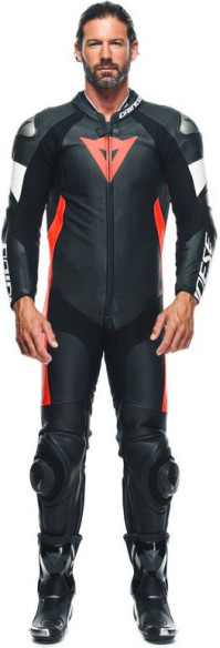 Combinezon Moto Piele Tosa 1 Pcs Perf Black/Fluo-Red/White 23