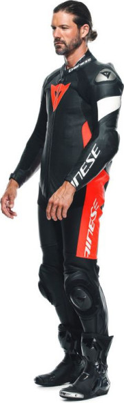 Combinezon Moto Piele Tosa 1 Pcs Perf Black/Fluo-Red/White 23