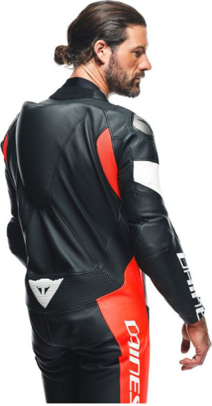 Combinezon Moto Piele Tosa 1 Pcs Perf Black/Fluo-Red/White 23
