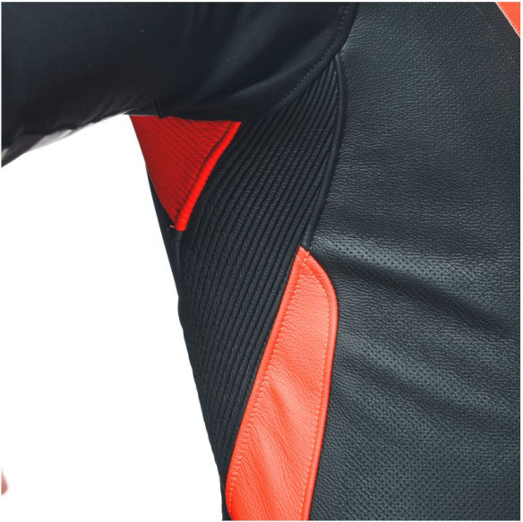 Combinezon Moto Piele Tosa 1 Pcs Perf Black/Fluo-Red/White 23