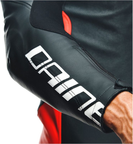 Combinezon Moto Piele Tosa 1 Pcs Perf Black/Fluo-Red/White 23