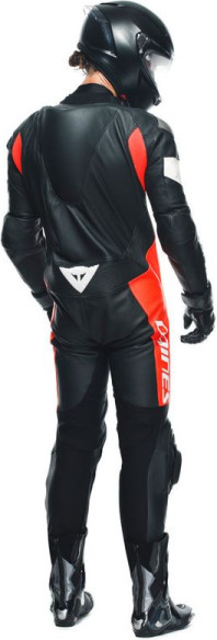 Combinezon Moto Piele Tosa 1 Pcs Perf Black/Fluo-Red/White 23