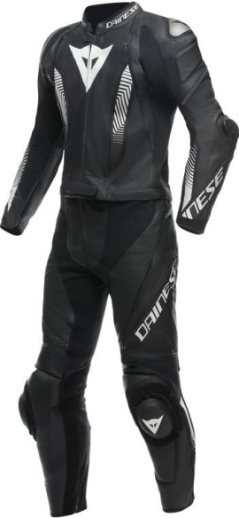 Combinezon Moto Piele Laguna Seca 5 2Pcs Black/Black/White 23
