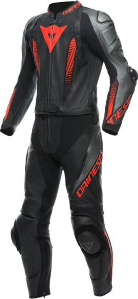 Combinezon Moto Piele Laguna Seca 5 2Pcs Black/Anthracite/Fluo-Red 23