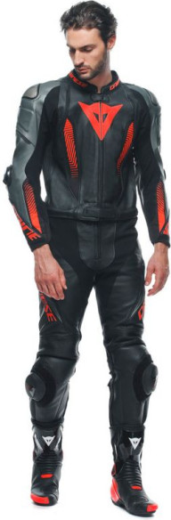 Combinezon Moto Piele Laguna Seca 5 2Pcs Black/Anthracite/Fluo-Red 23
