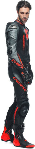 Combinezon Moto Piele Laguna Seca 5 2Pcs Black/Anthracite/Fluo-Red 23
