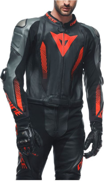 Combinezon Moto Piele Laguna Seca 5 2Pcs Black/Anthracite/Fluo-Red 23