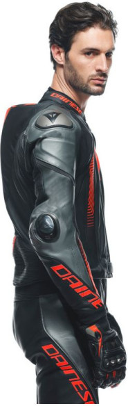 Combinezon Moto Piele Laguna Seca 5 2Pcs Black/Anthracite/Fluo-Red 23
