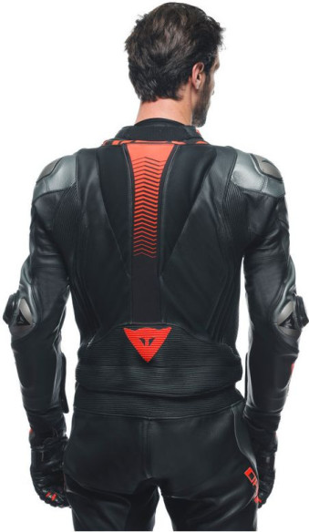 Combinezon Moto Piele Laguna Seca 5 2Pcs Black/Anthracite/Fluo-Red 23