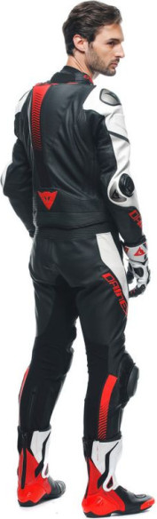Combinezon Moto Piele Laguna Seca 5 2Pcs Black/White/Lava-Red 23