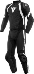 Combinezon Moto Piele Avro 4 2Pcs Black-Matt/Black-Matt/White 23
