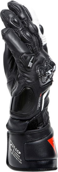Manusi Moto Piele Dama Carbon 4 Long Black/Black/White 23