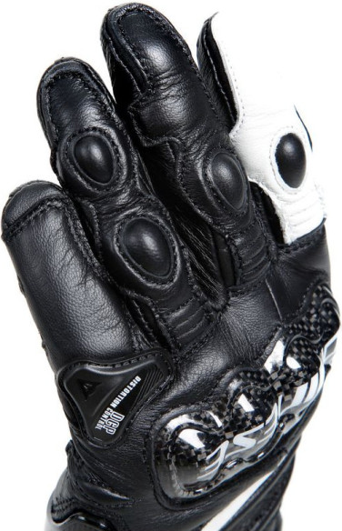 Manusi Moto Piele Dama Carbon 4 Long Black/Black/White 23