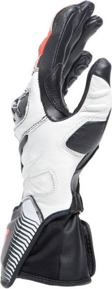 Manusi Moto Piele Dama Carbon 4 Long Black/White/Fluo-Red 23