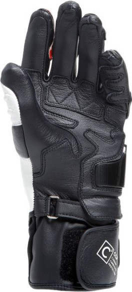 Manusi Moto Piele Dama Carbon 4 Long Black/White/Fluo-Red 23
