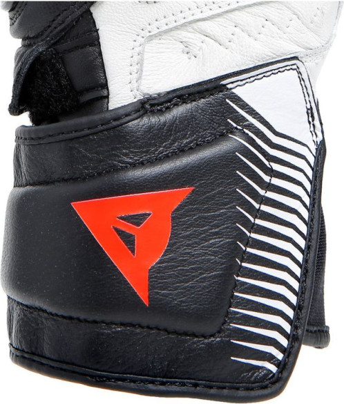 Manusi Moto Piele Dama Carbon 4 Long Black/White/Fluo-Red 23
