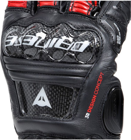 Manusi Moto Piele Druid 4 Black/Lava-Red/White 23