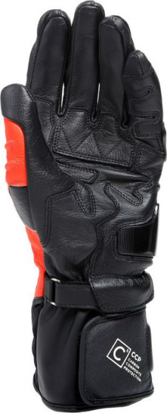 Manusi Moto Piele Carbon 4 Long Black/Fluo-Red/White 23