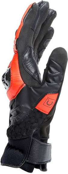 Manusi Moto Piele Carbon 4 Short Black/Fluo-Red 23