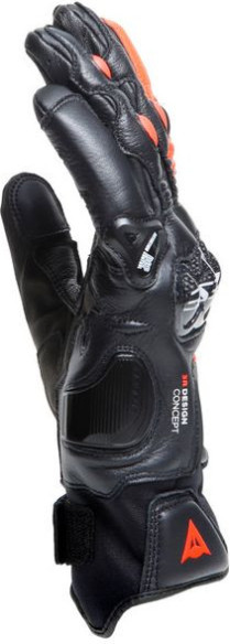Manusi Moto Piele Carbon 4 Short Black/Fluo-Red 23