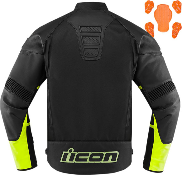 Geaca Moto Piele Contra2 Hi-Viz