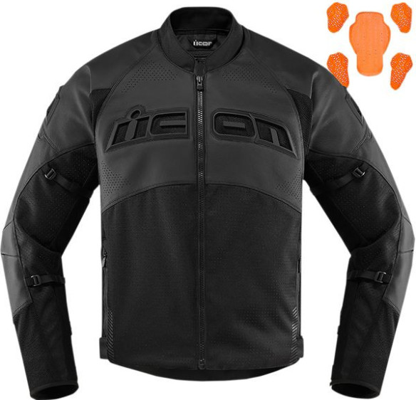 Geaca Moto Piele Contra2 Perforata Stealth