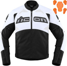 Geaca Moto Piele Contra2 Perforata White