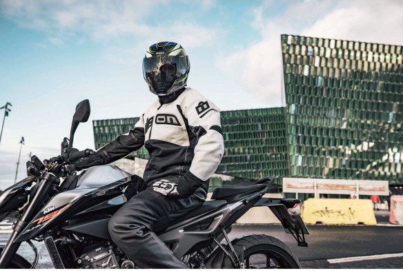 Geaca Moto Piele Contra2 Perforata White