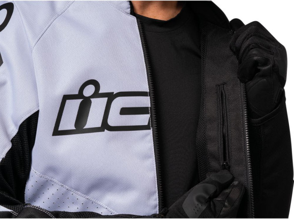 Geaca Moto Textila Hooligan White