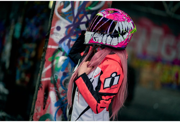 Geaca Moto Textila Dama Airform Retro Coral
