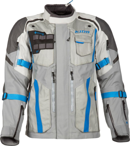 Geaca Moto Textila Badlands Pro TALL Cool Gray/Electric Blue Lemonade