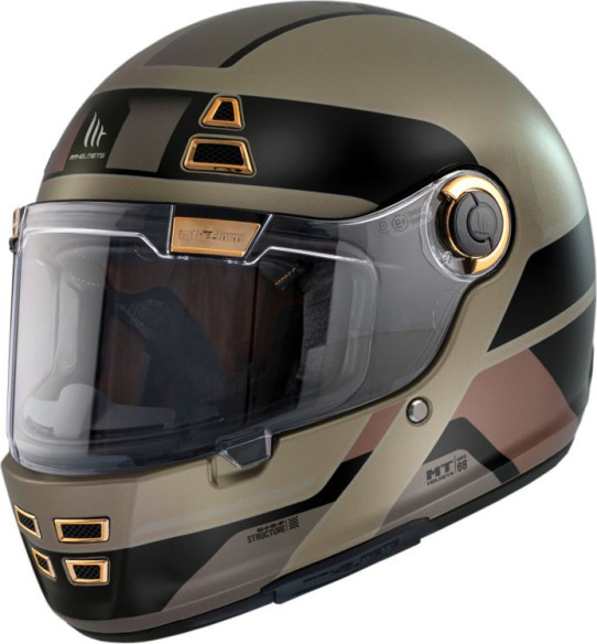 Casca Moto Full-Face Jarama 68Th C9 Auriu Mat