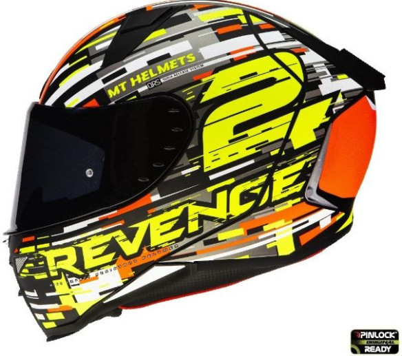 Casca Moto Full-Face Revenge 2 Baye A4 Portocaliu Fluor Lucios