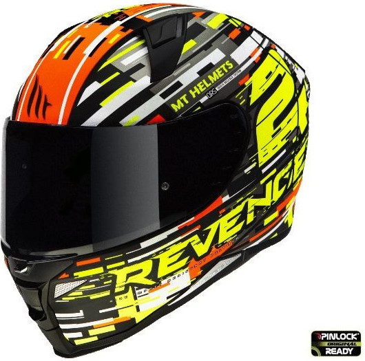 Casca Moto Full-Face Revenge 2 Baye A4 Portocaliu Fluor Lucios