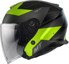 Casca Open Face Thunder 3 SV Jet Cooper A3 Galben Fluor Mat