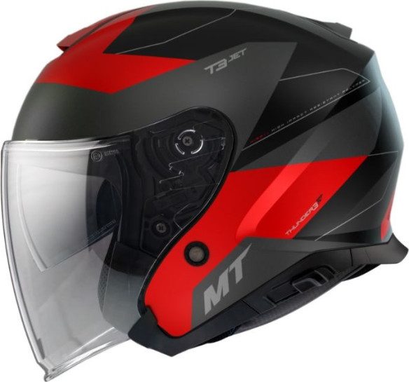 Casca Open Face Thunder 3 SV Jet Cooper A3 Rosu Mat