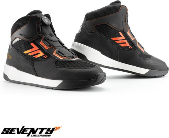 Ghete Moto Scurte Unisex SD-BC10 Black/Orange 23