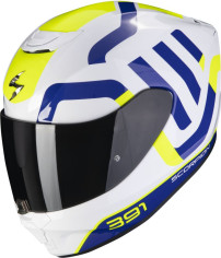 Casca Moto Full-Face 391 Arok Alb/Albastru/Galben Fluo Glossy 23