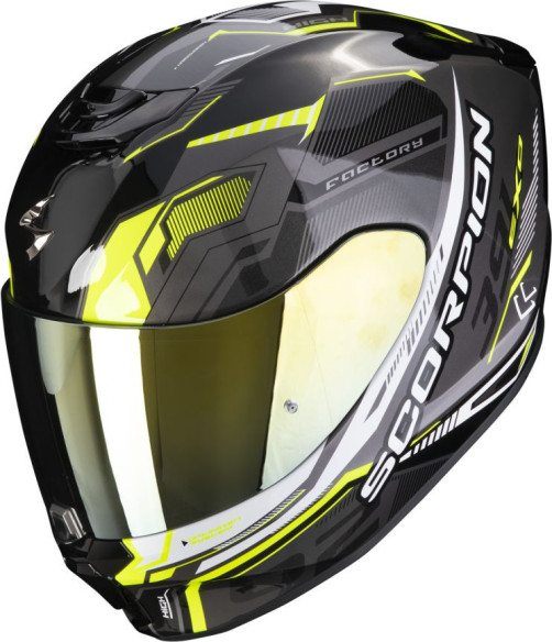Casca Moto Full-Face 391 Haut Negru/Galben Fluo Glossy 23