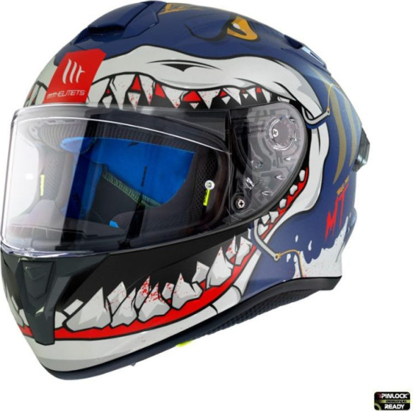 Casca Moto Full-Face Targo Pro Sharky B7 Blue Matt 2023